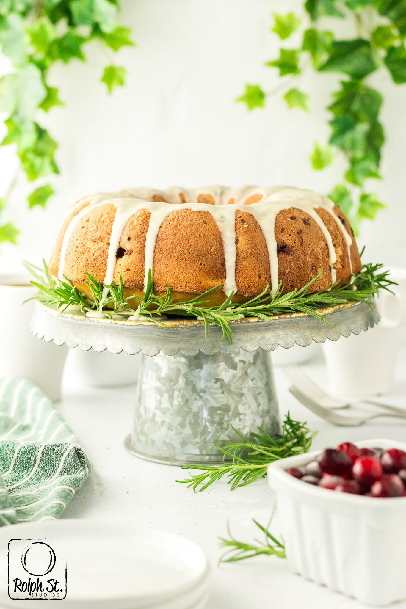 Exclusive Cranberry Bundt Cake with Orange Glaze