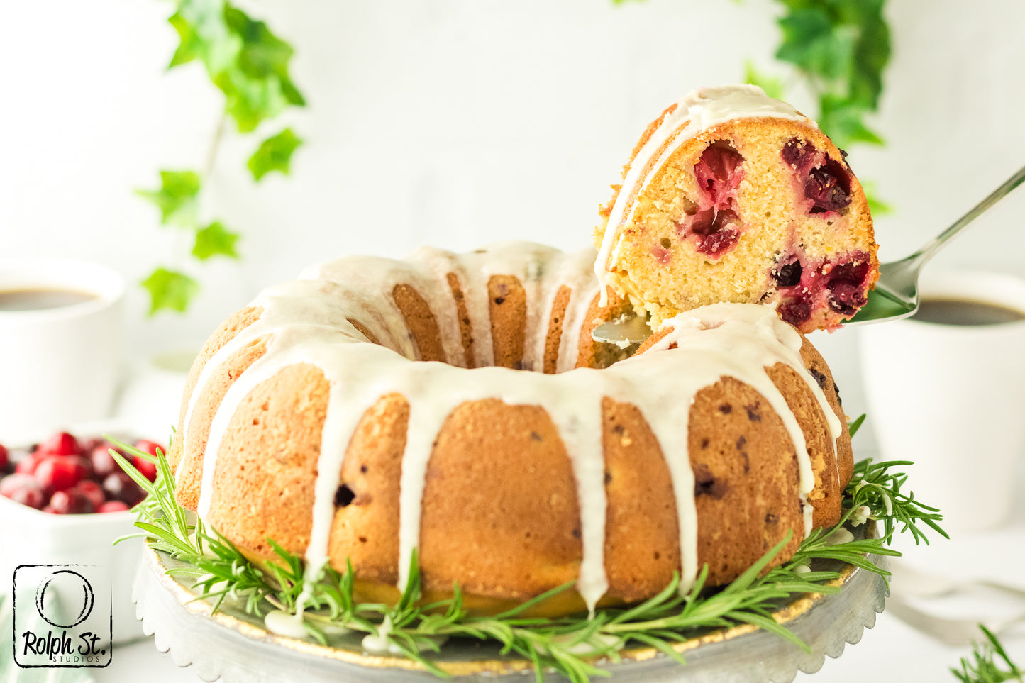 Exclusive Cranberry Bundt Cake with Orange Glaze