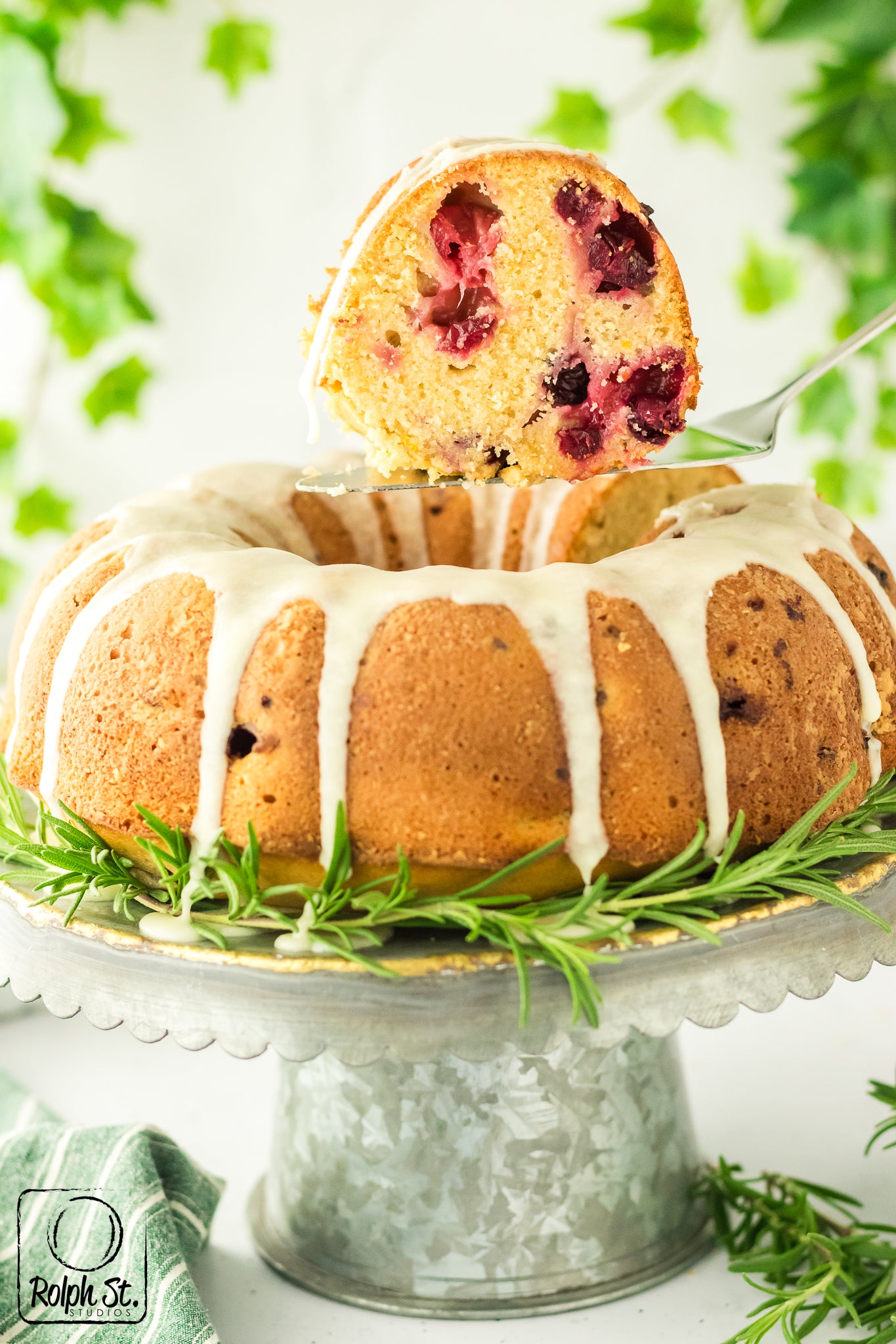 Exclusive Cranberry Bundt Cake with Orange Glaze