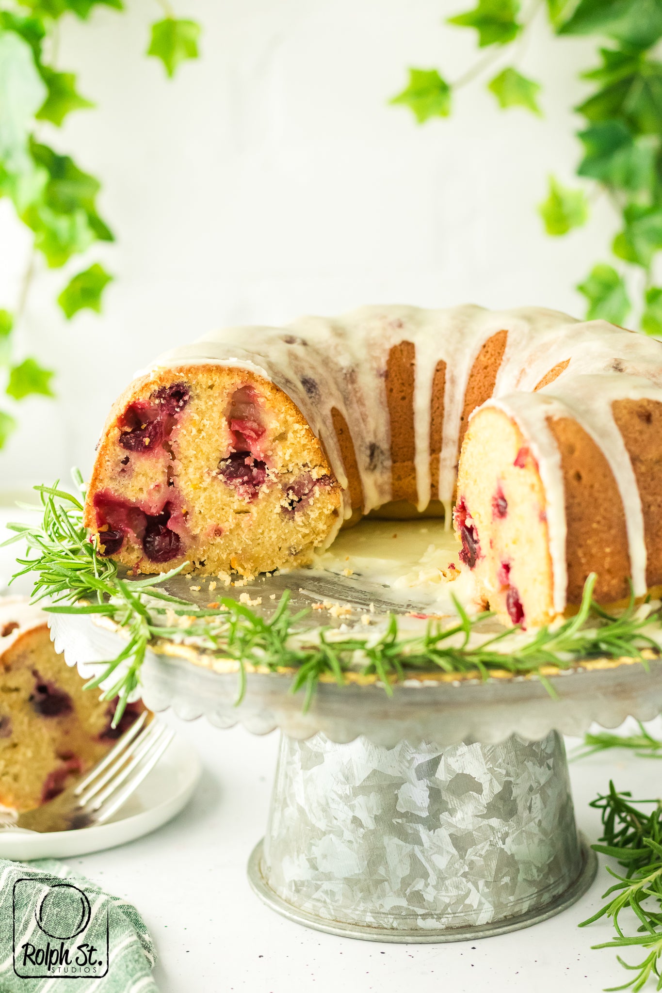 Exclusive Cranberry Bundt Cake with Orange Glaze