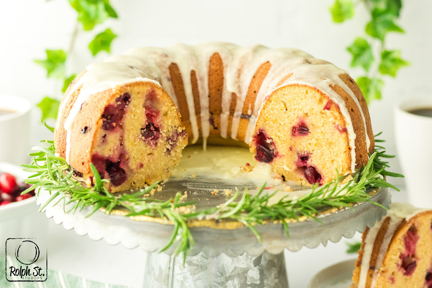 Exclusive Cranberry Bundt Cake with Orange Glaze