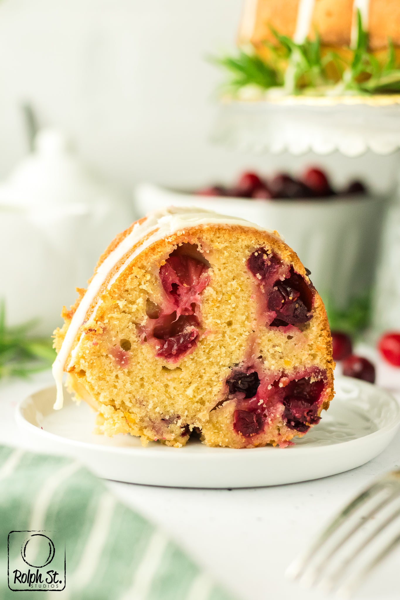 Exclusive Cranberry Bundt Cake with Orange Glaze