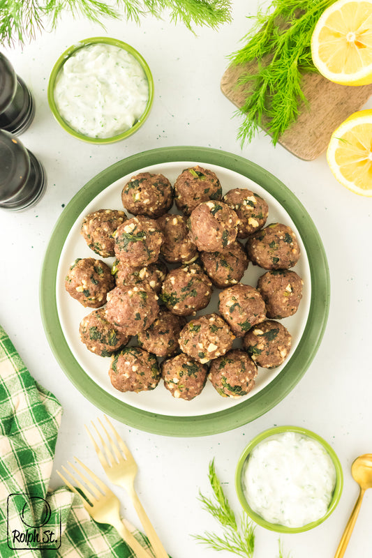 Exclusive Greek Meatballs with Tzatziki Sauce