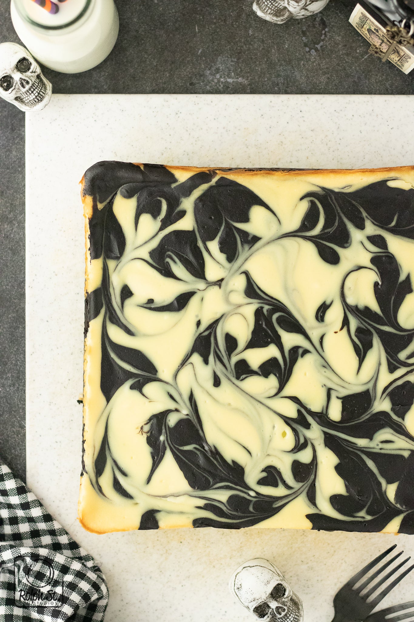 Exclusive Black Velvet Swirl Cheesecake Bars
