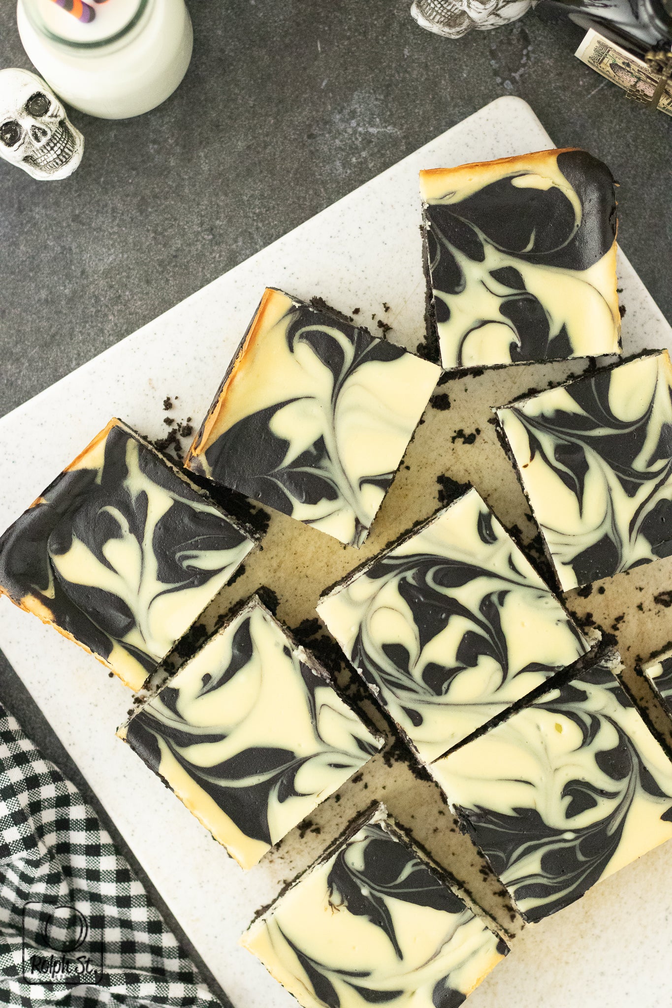 Exclusive Black Velvet Swirl Cheesecake Bars