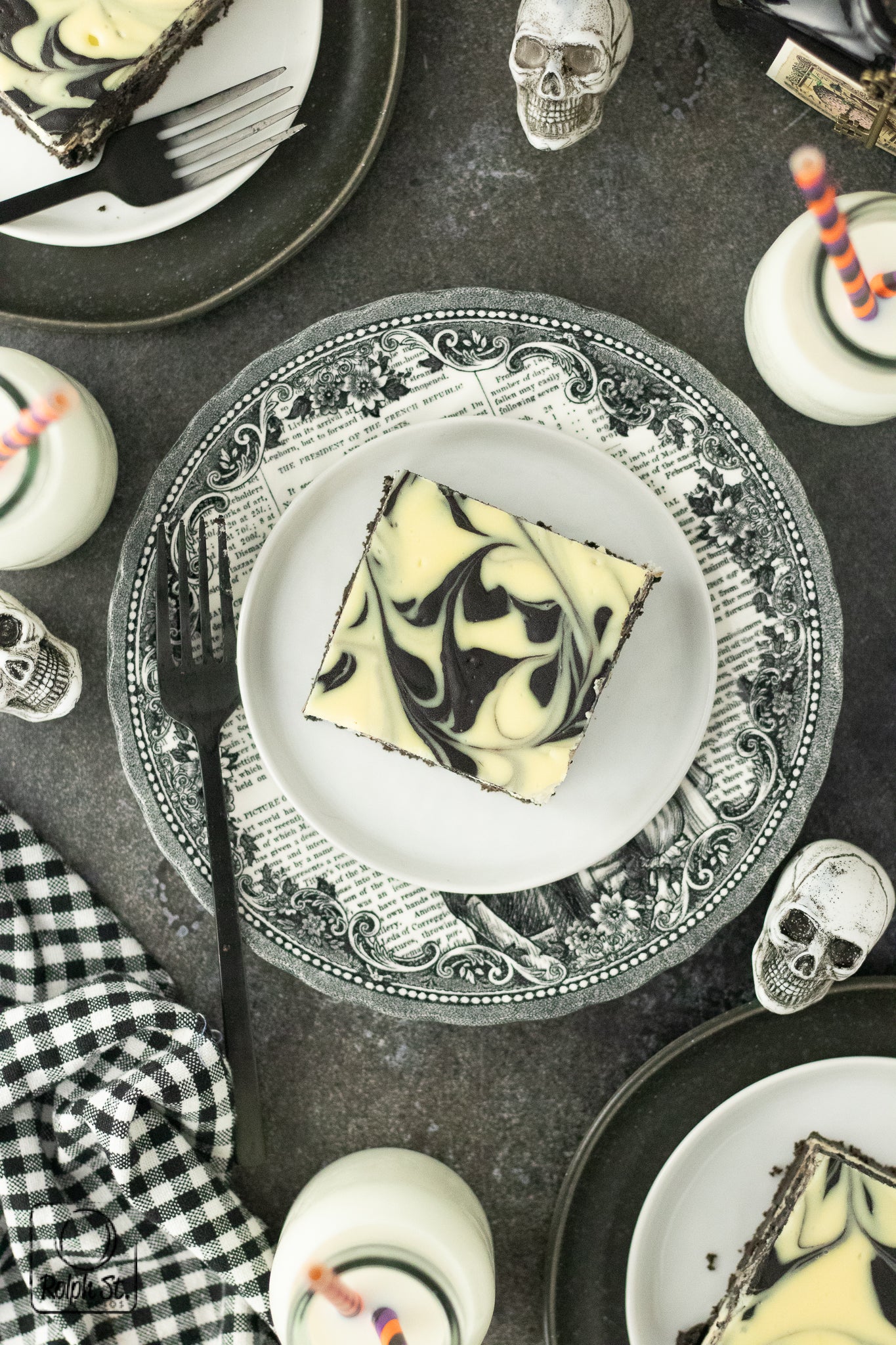 Exclusive Black Velvet Swirl Cheesecake Bars
