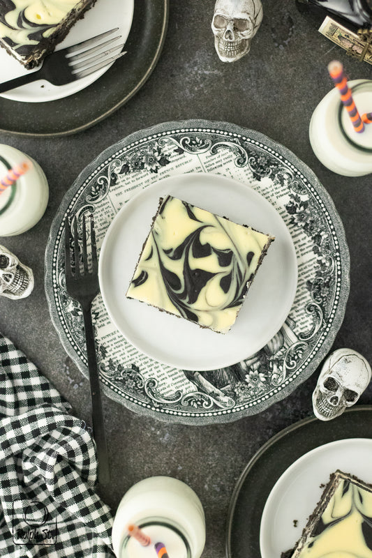 Exclusive Black Velvet Swirl Cheesecake Bars