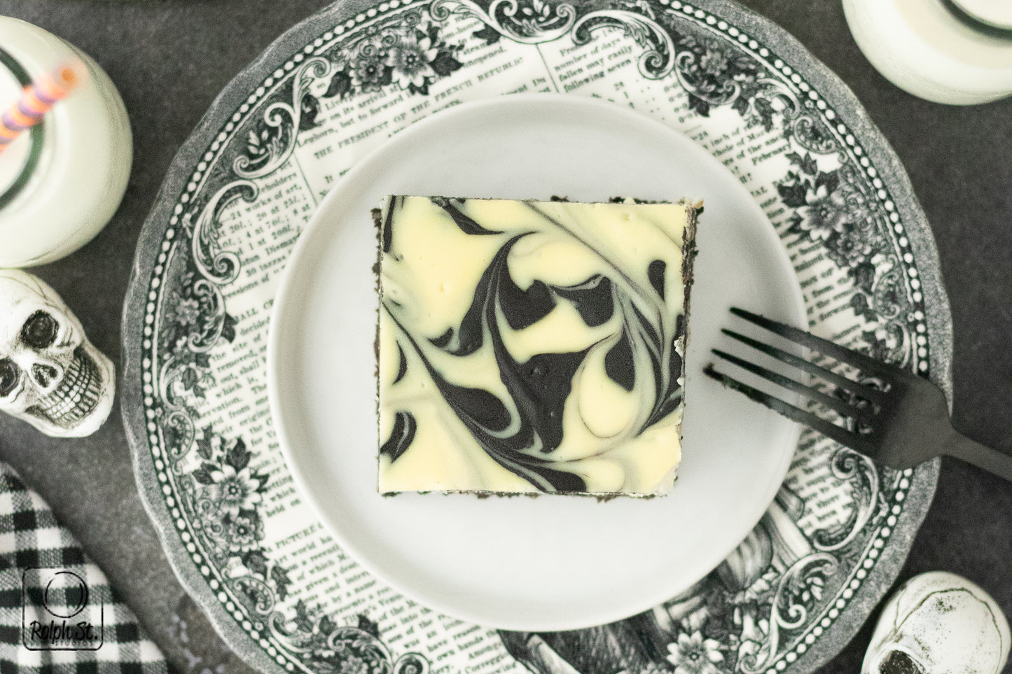 Exclusive Black Velvet Swirl Cheesecake Bars