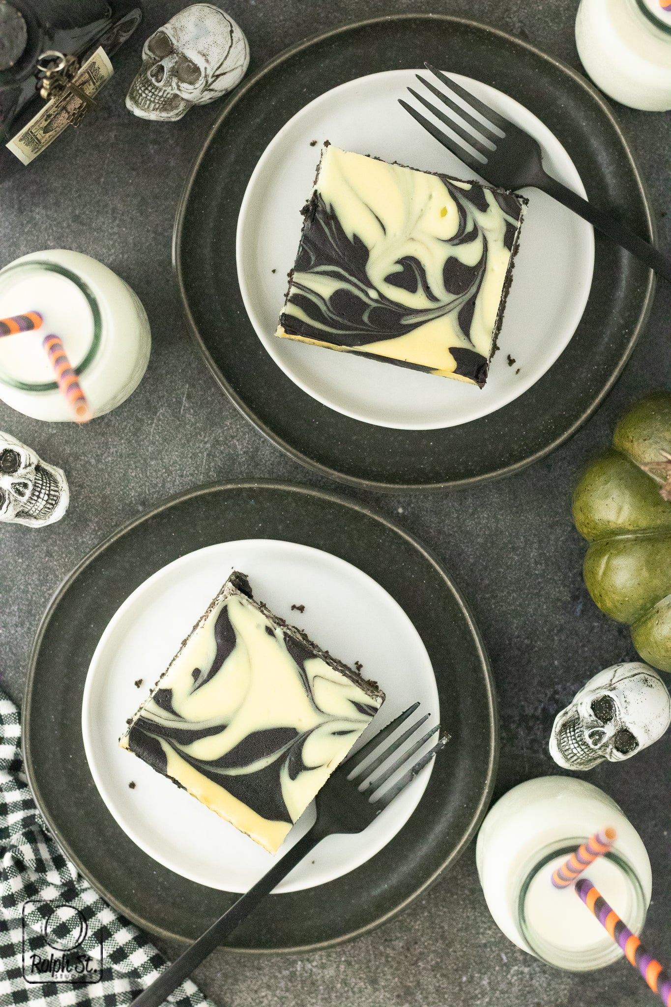 Exclusive Black Velvet Swirl Cheesecake Bars