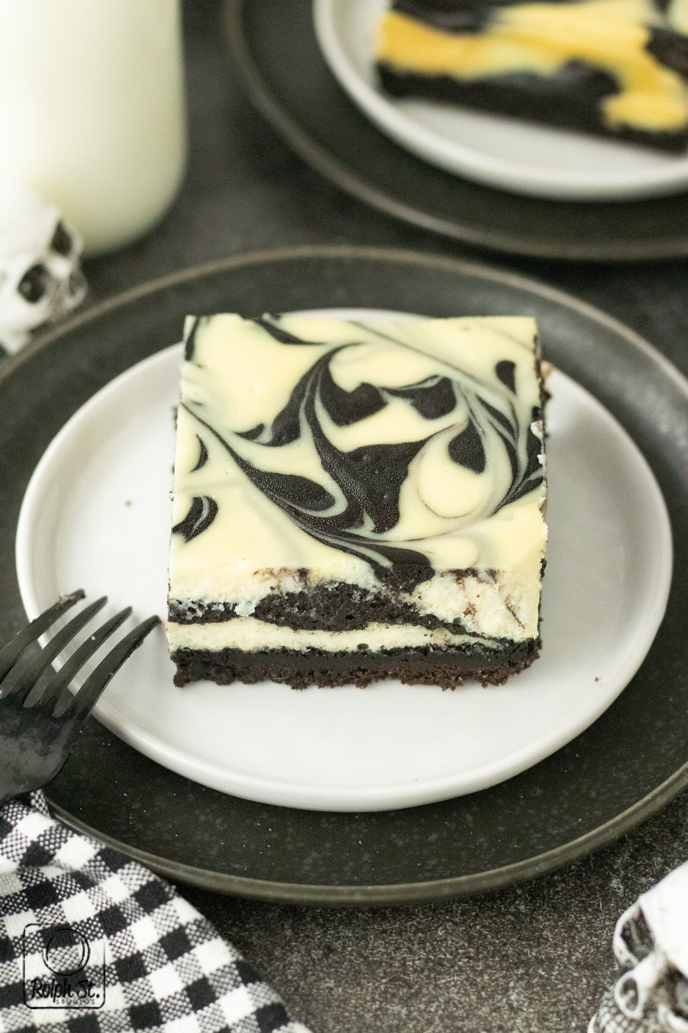 Exclusive Black Velvet Swirl Cheesecake Bars