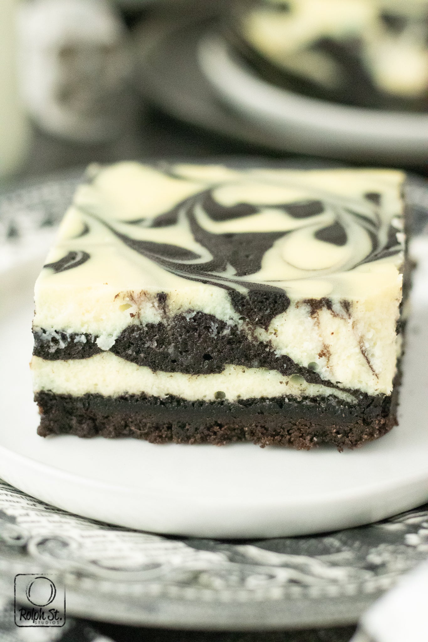 Exclusive Black Velvet Swirl Cheesecake Bars