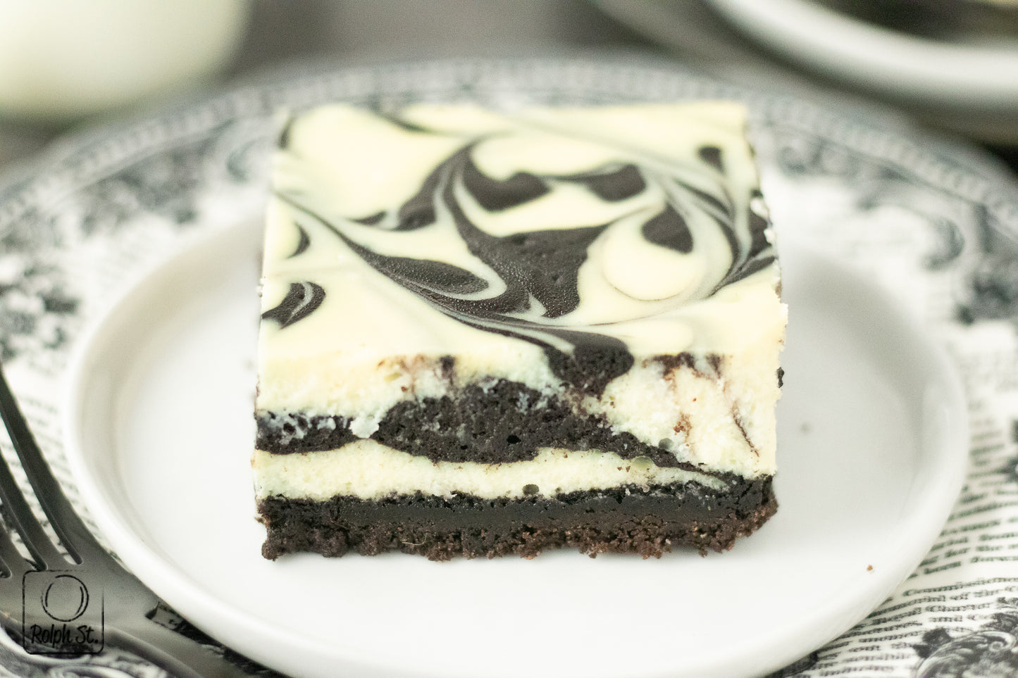 Exclusive Black Velvet Swirl Cheesecake Bars