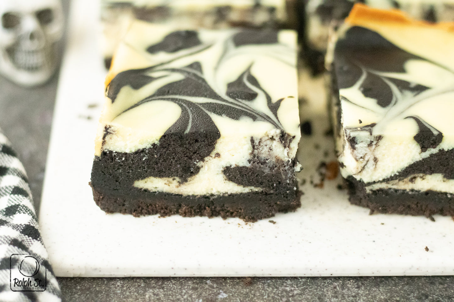 Exclusive Black Velvet Swirl Cheesecake Bars