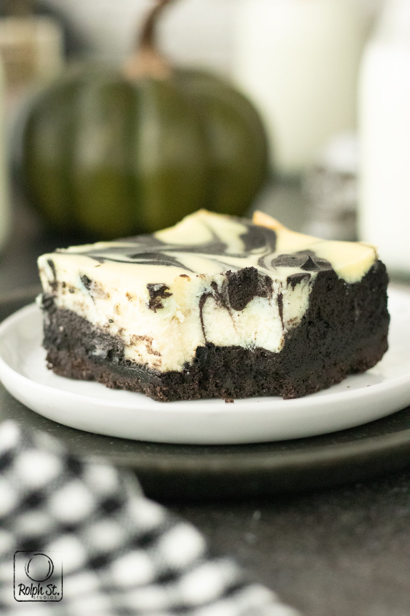 Exclusive Black Velvet Swirl Cheesecake Bars