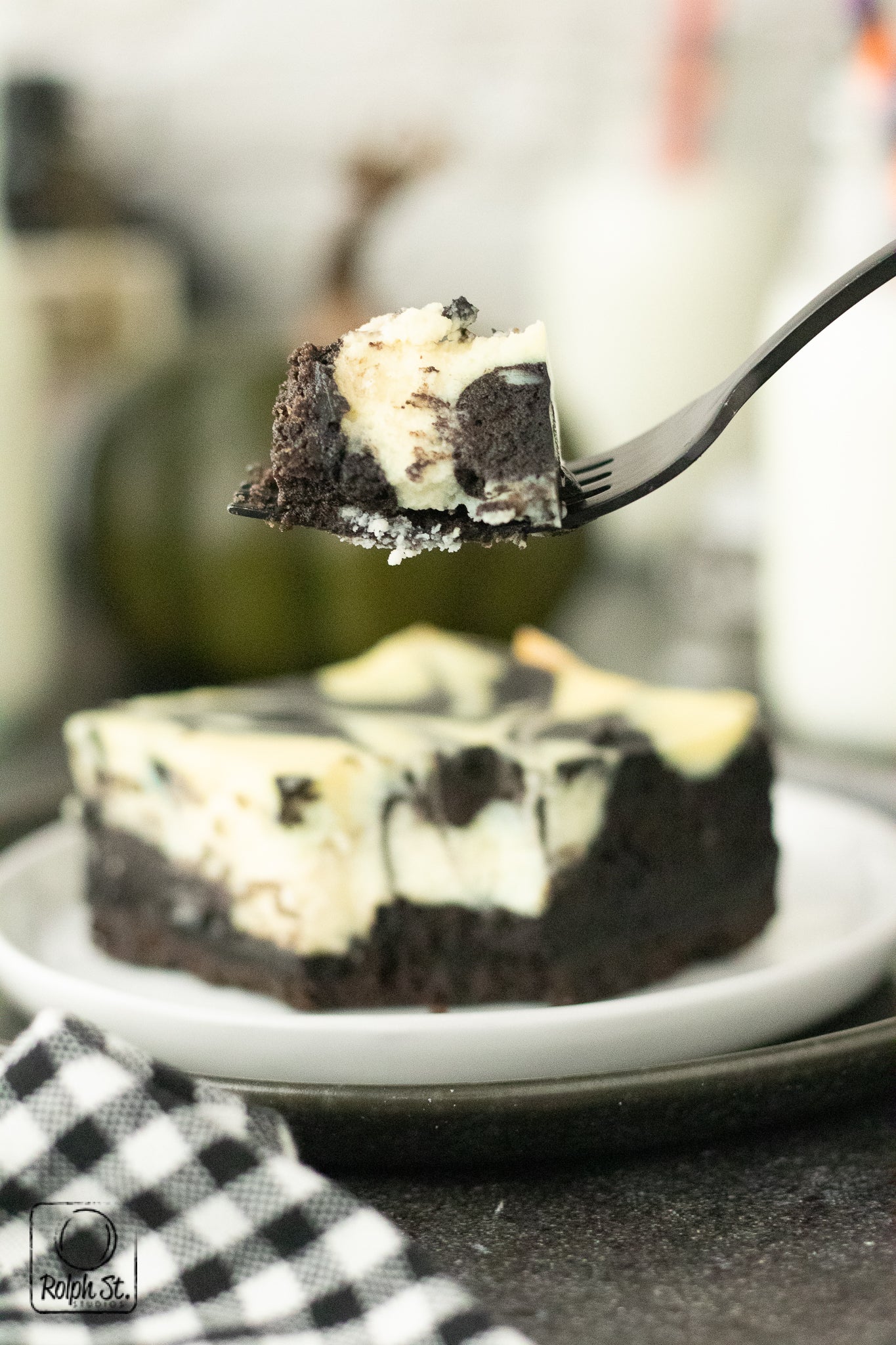Exclusive Black Velvet Swirl Cheesecake Bars