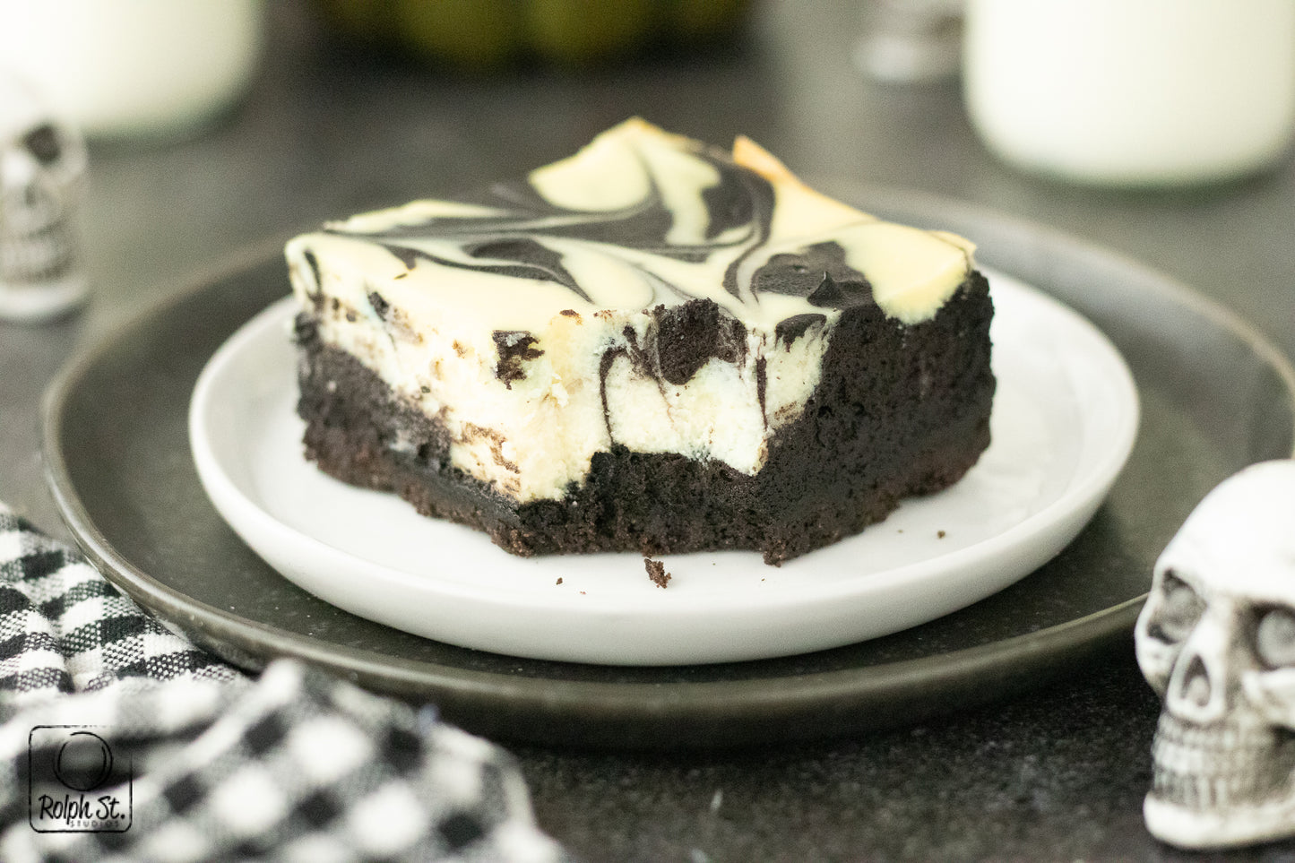 Exclusive Black Velvet Swirl Cheesecake Bars