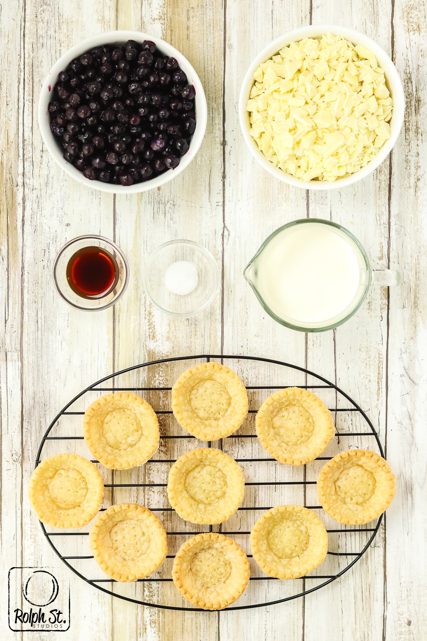 Exclusive Blueberry Ganache Tarts - No Bake