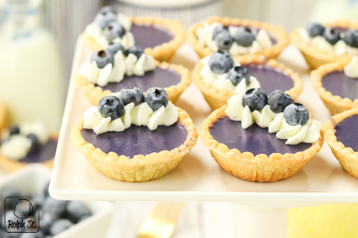 Exclusive Blueberry Ganache Tarts - No Bake