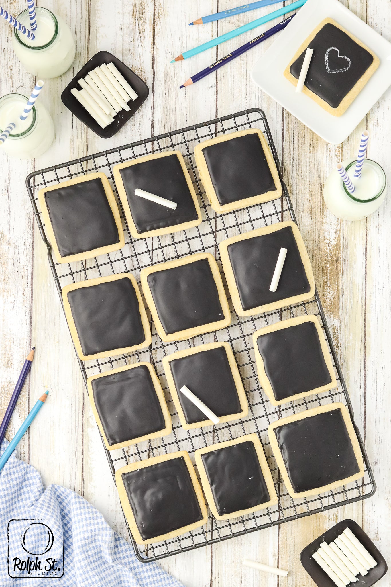 Exclusive Chalkboard Cookies with Edible Chalk