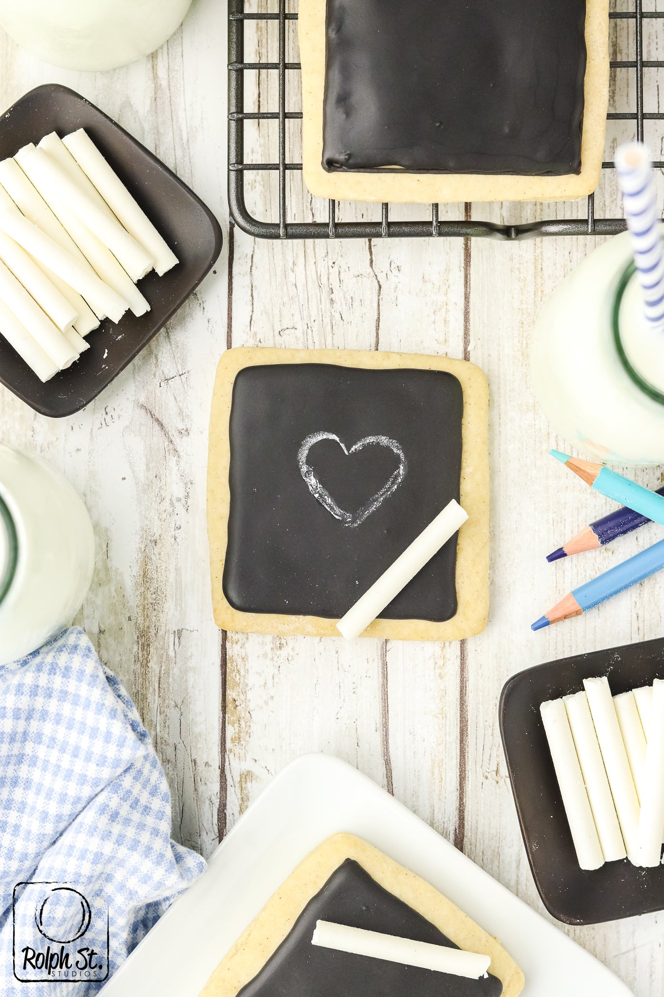 Exclusive Chalkboard Cookies with Edible Chalk