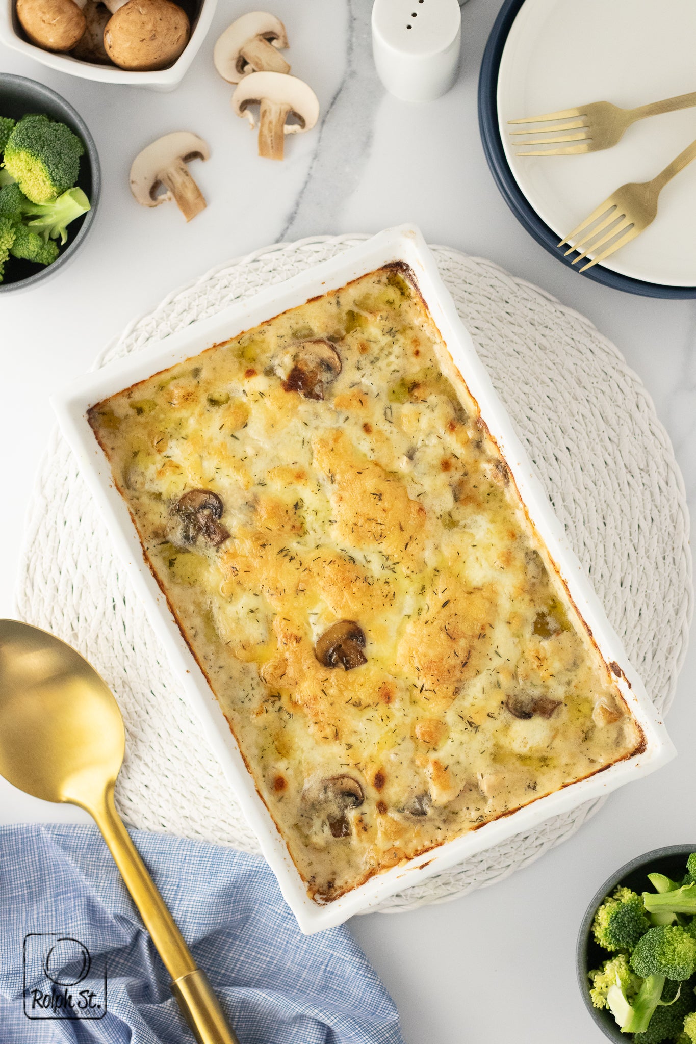 Recreation: Keto Garlic Chicken Mushroom Casserole