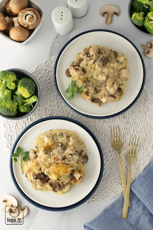 Recreation: Keto Garlic Chicken Mushroom Casserole