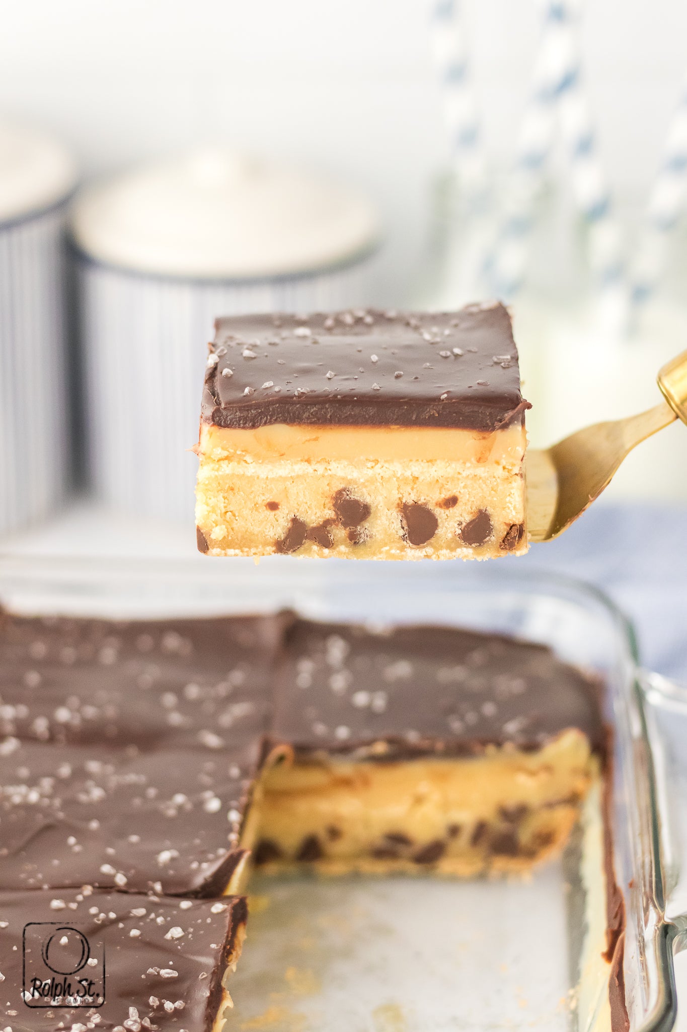 Exclusive Chocolate Chip Millionaire Bars