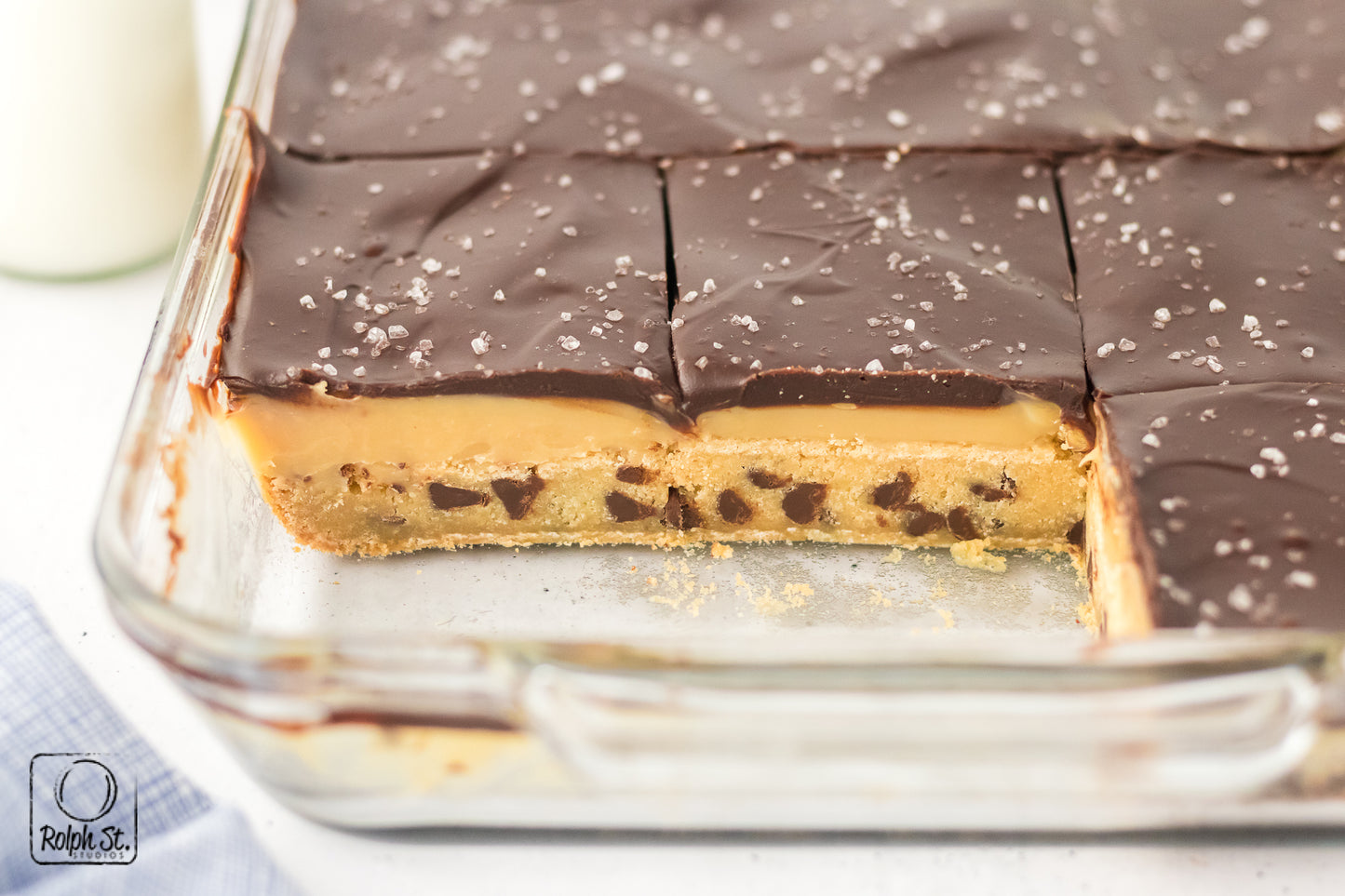 Exclusive Chocolate Chip Millionaire Bars