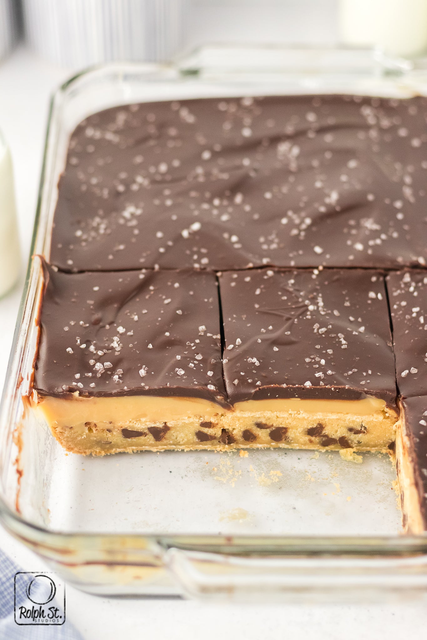 Exclusive Chocolate Chip Millionaire Bars