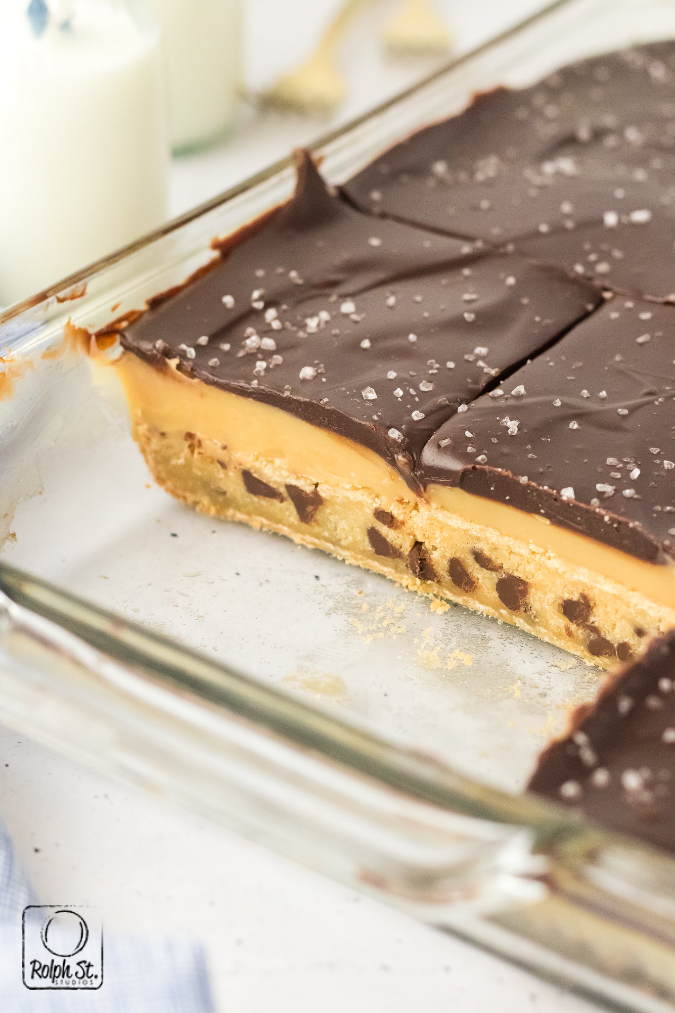 Exclusive Chocolate Chip Millionaire Bars