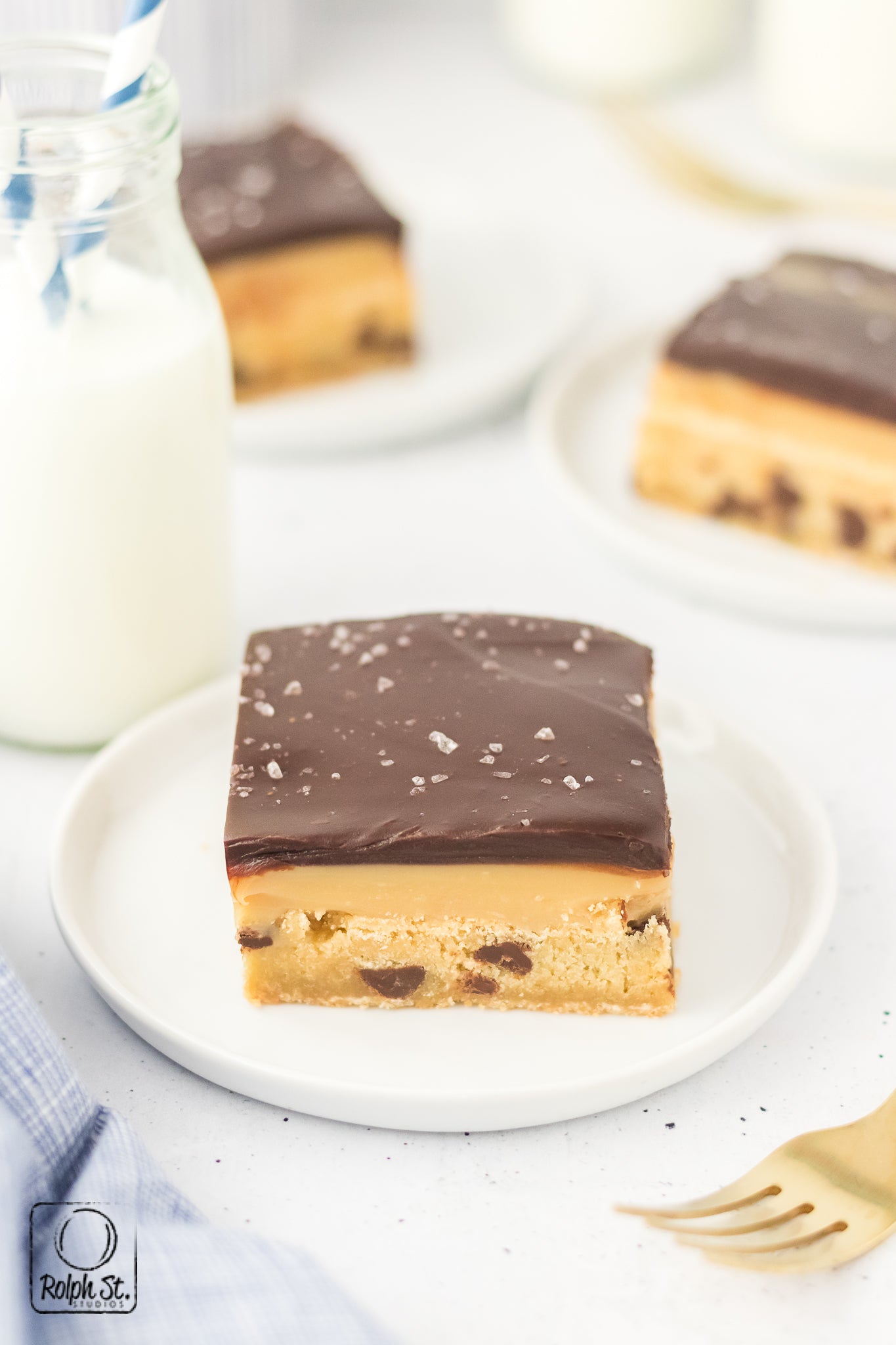 Exclusive Chocolate Chip Millionaire Bars