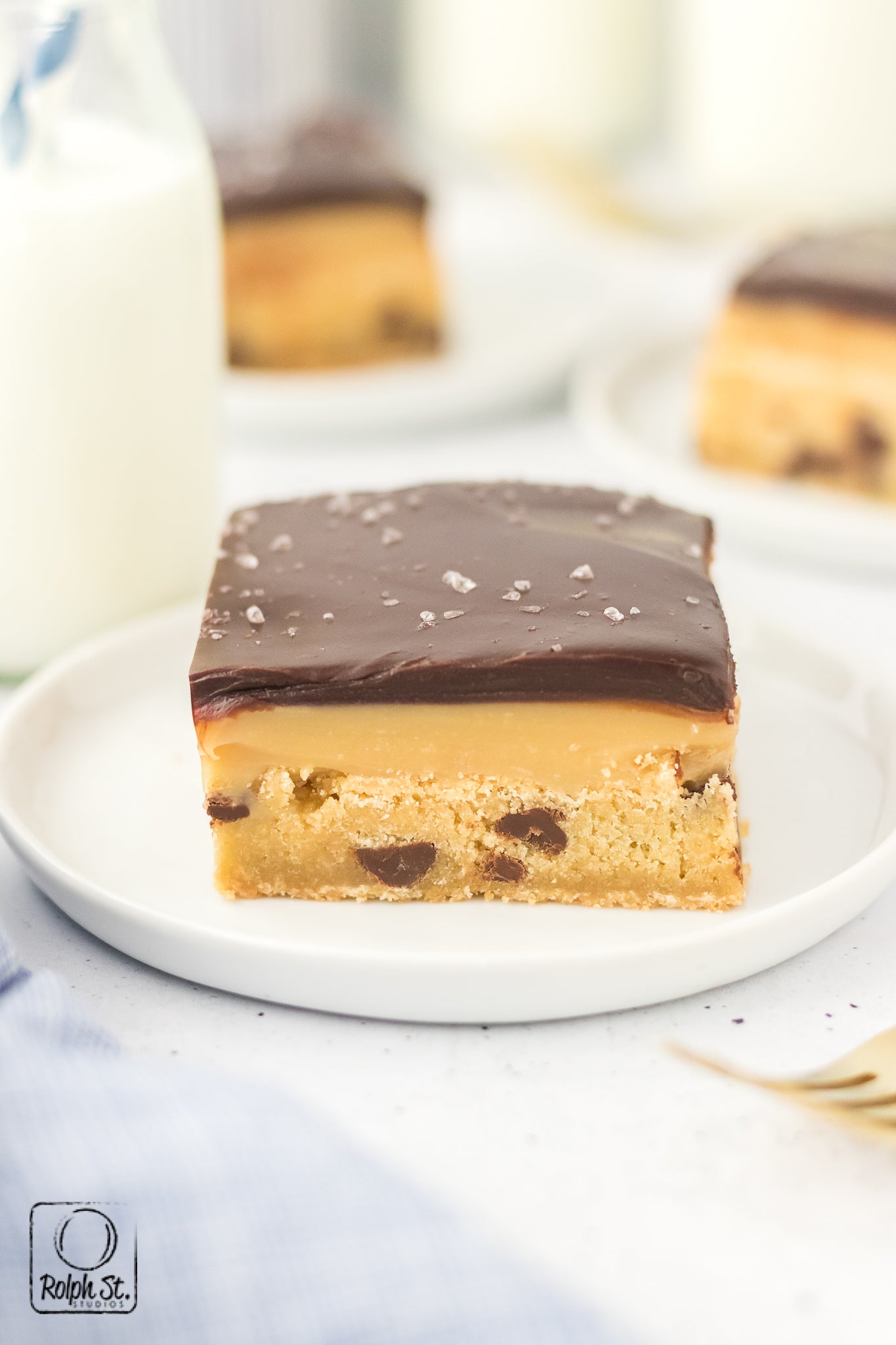 Exclusive Chocolate Chip Millionaire Bars