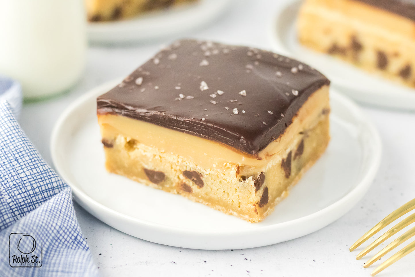 Exclusive Chocolate Chip Millionaire Bars