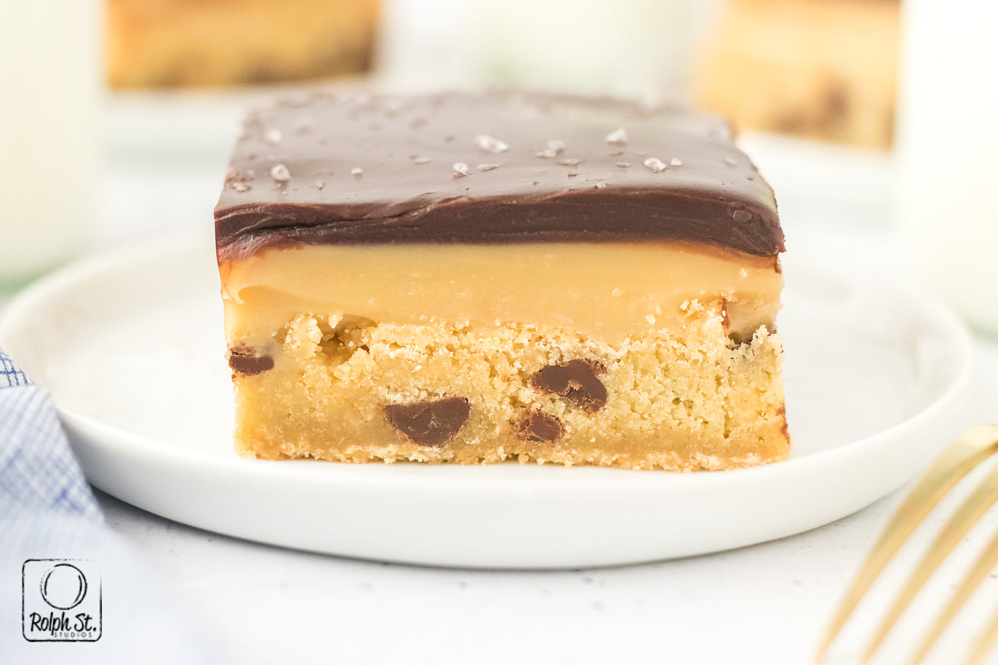 Exclusive Chocolate Chip Millionaire Bars