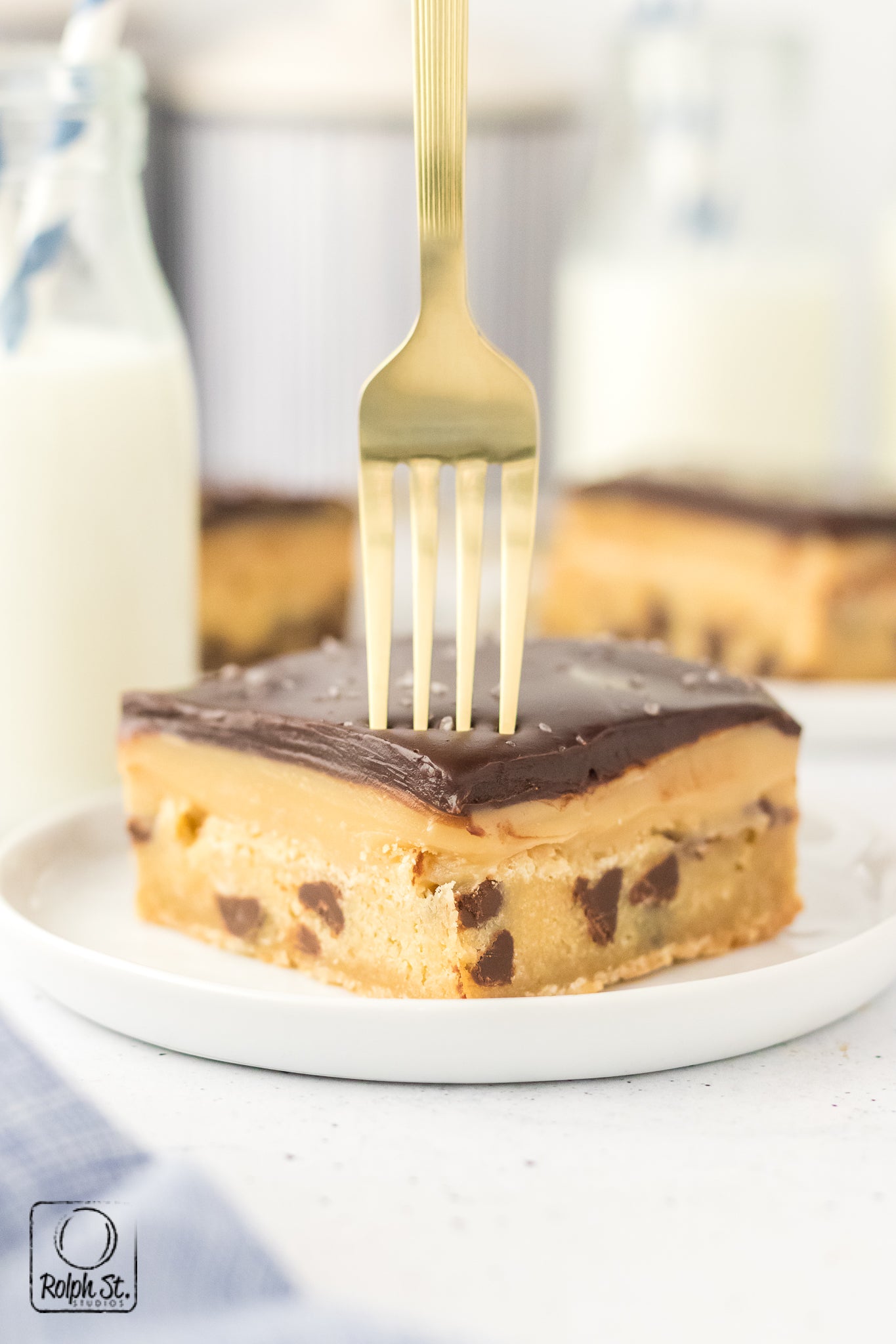 Exclusive Chocolate Chip Millionaire Bars