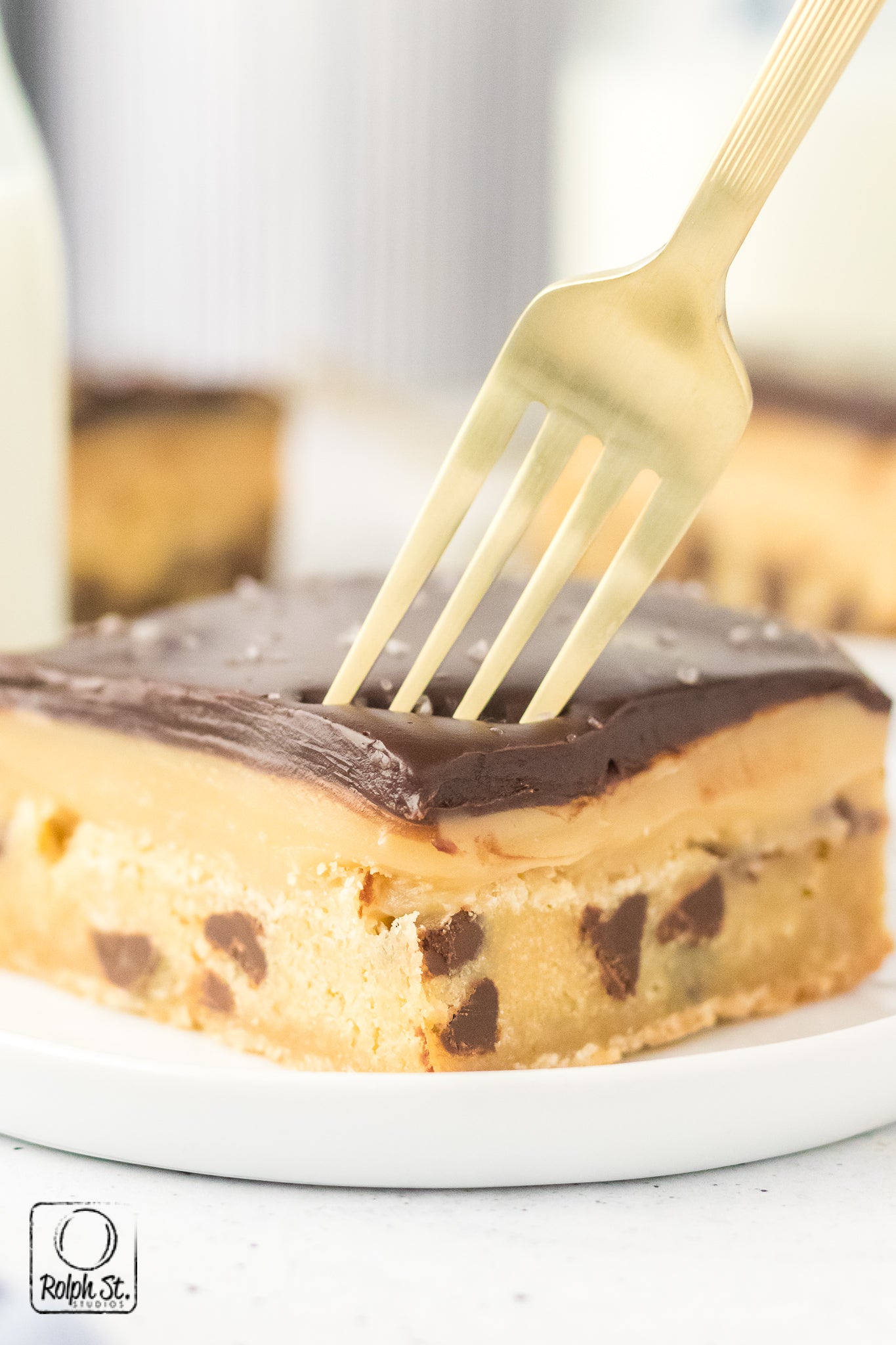 Exclusive Chocolate Chip Millionaire Bars