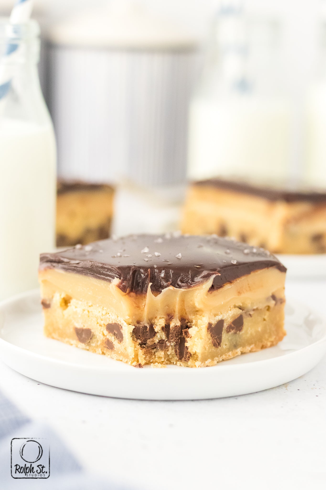 Exclusive Chocolate Chip Millionaire Bars