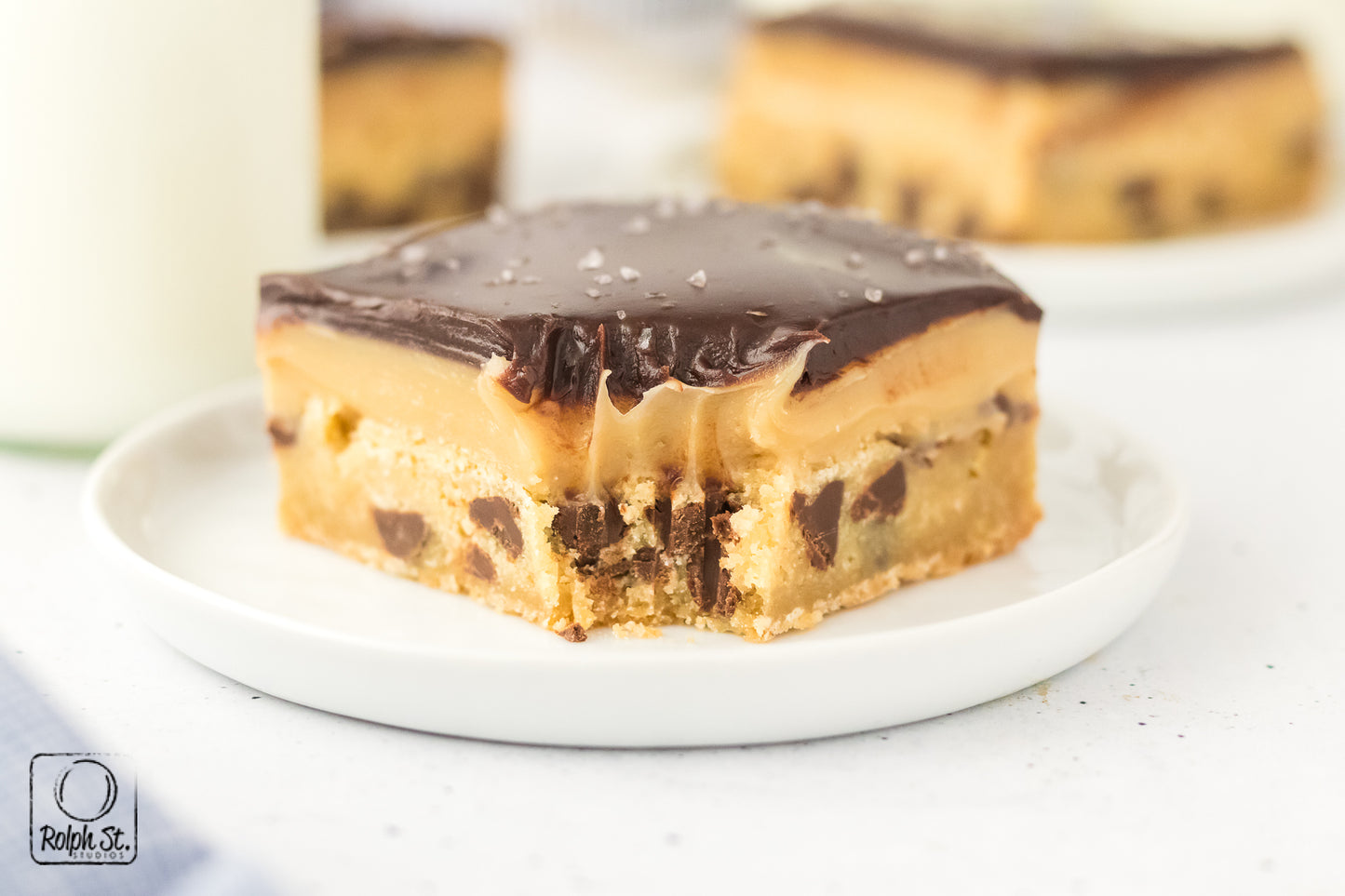 Exclusive Chocolate Chip Millionaire Bars