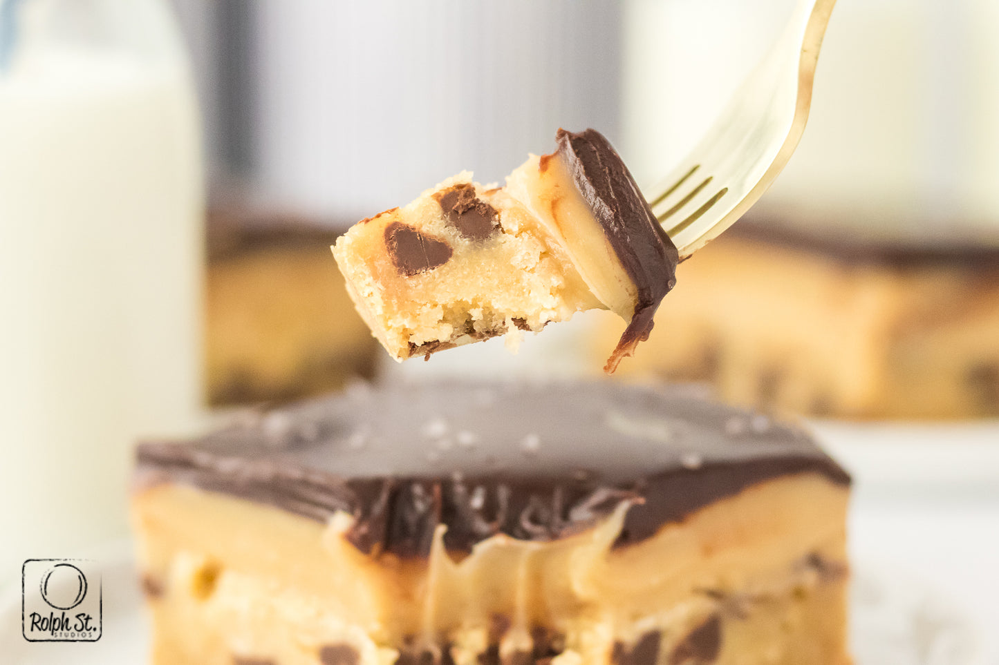 Exclusive Chocolate Chip Millionaire Bars