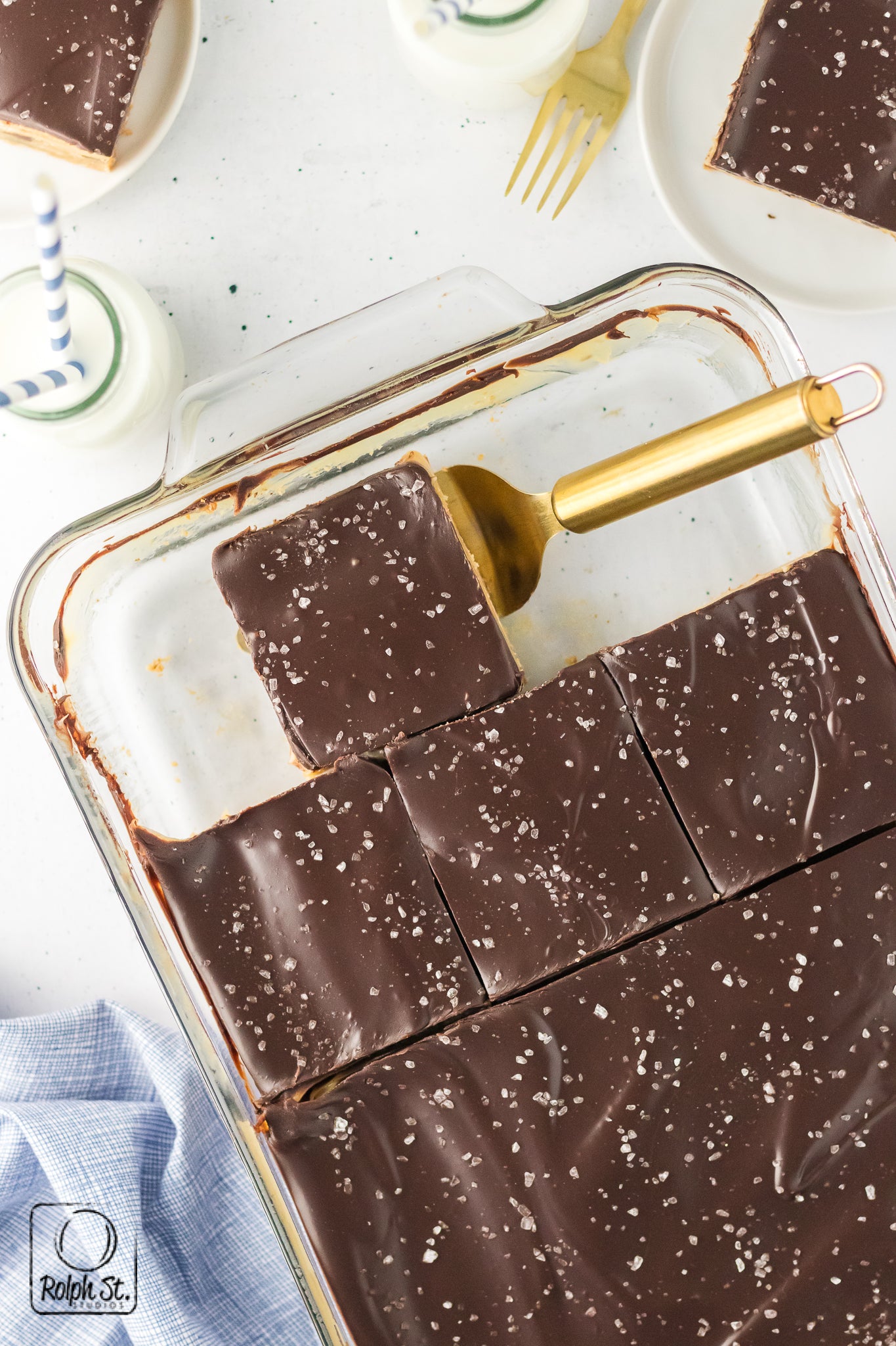 Exclusive Chocolate Chip Millionaire Bars