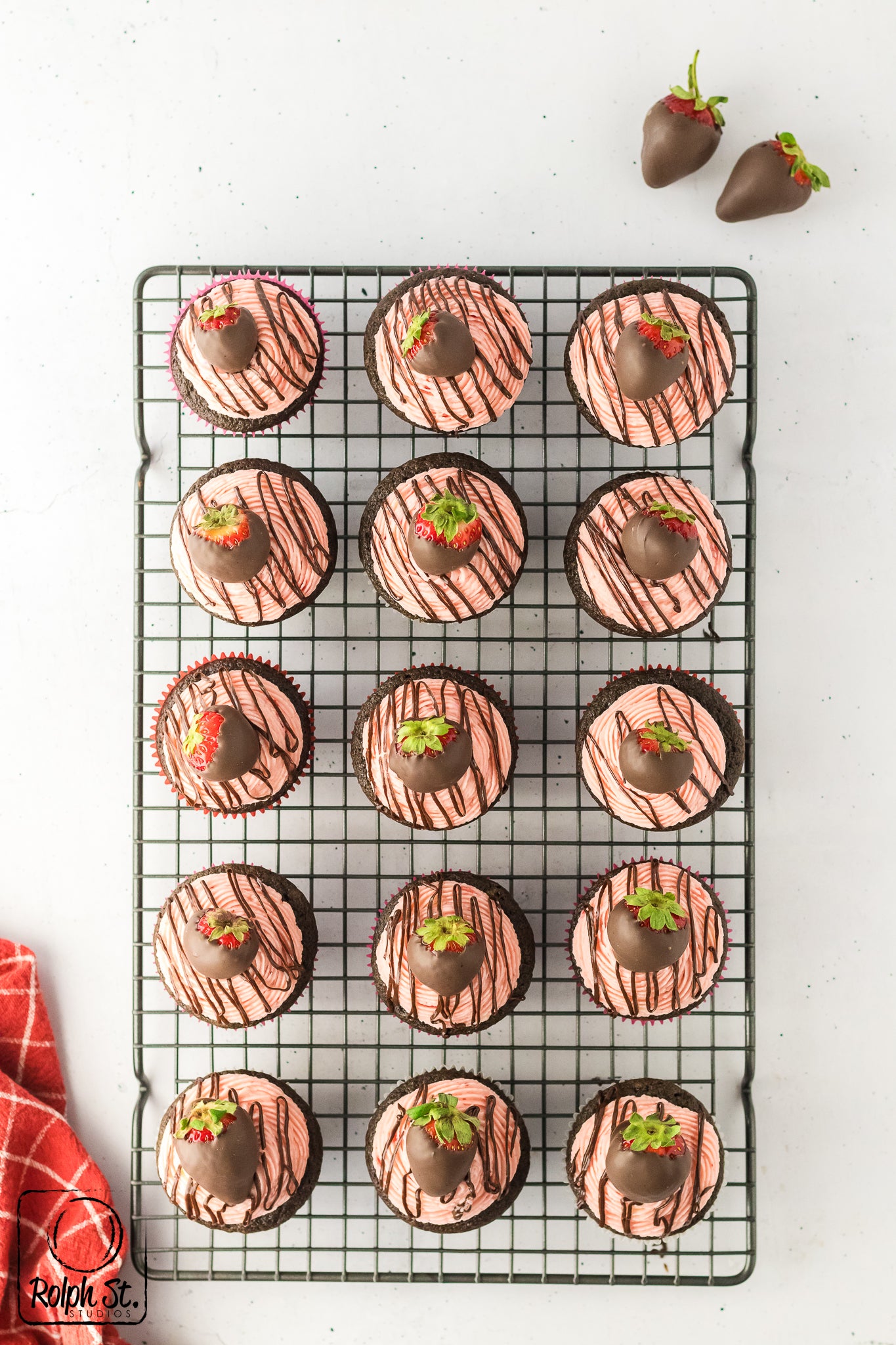 Exclusive Chocolate Dipped Strawberry Cupcakes