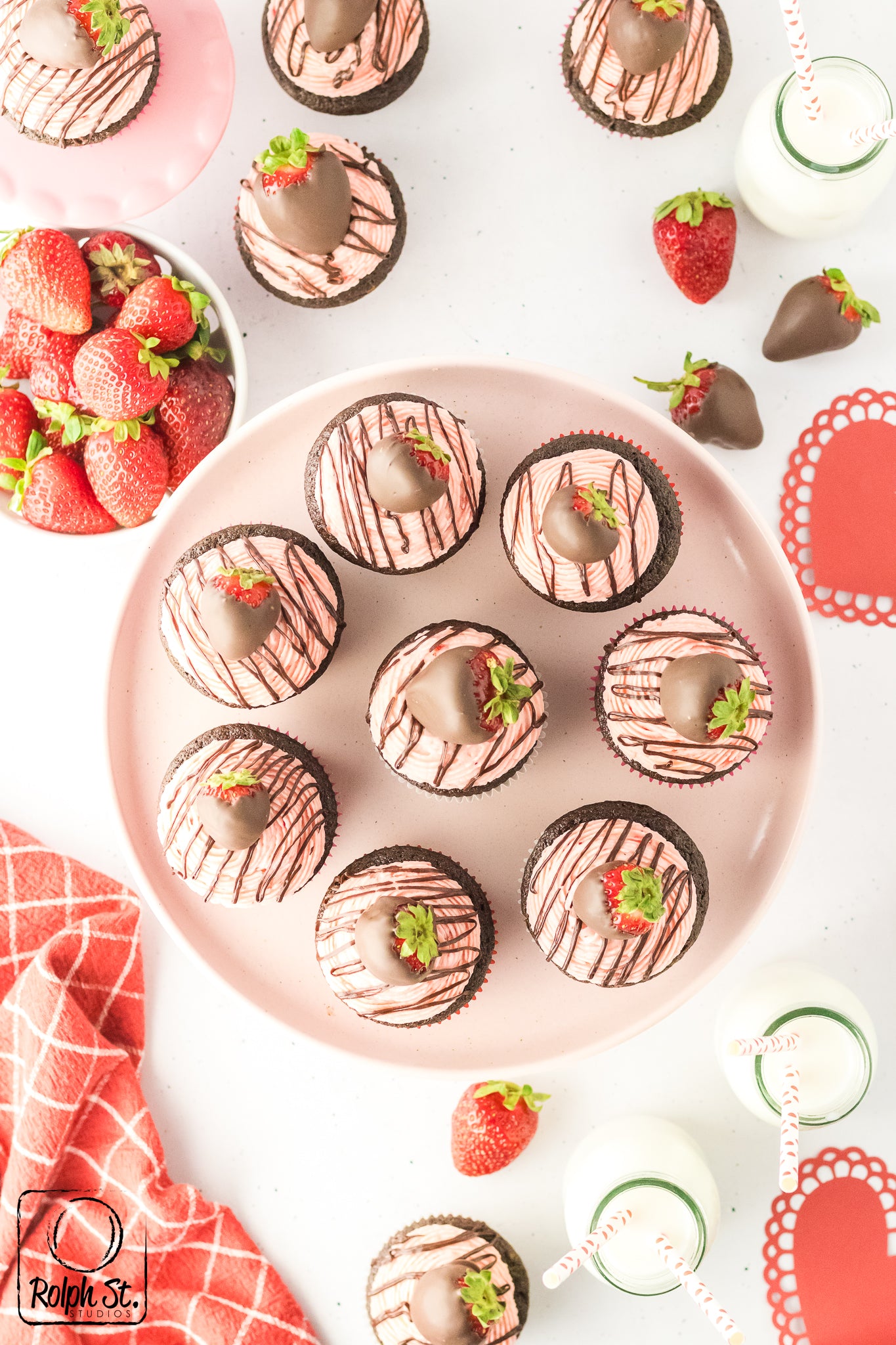 Exclusive Chocolate Dipped Strawberry Cupcakes