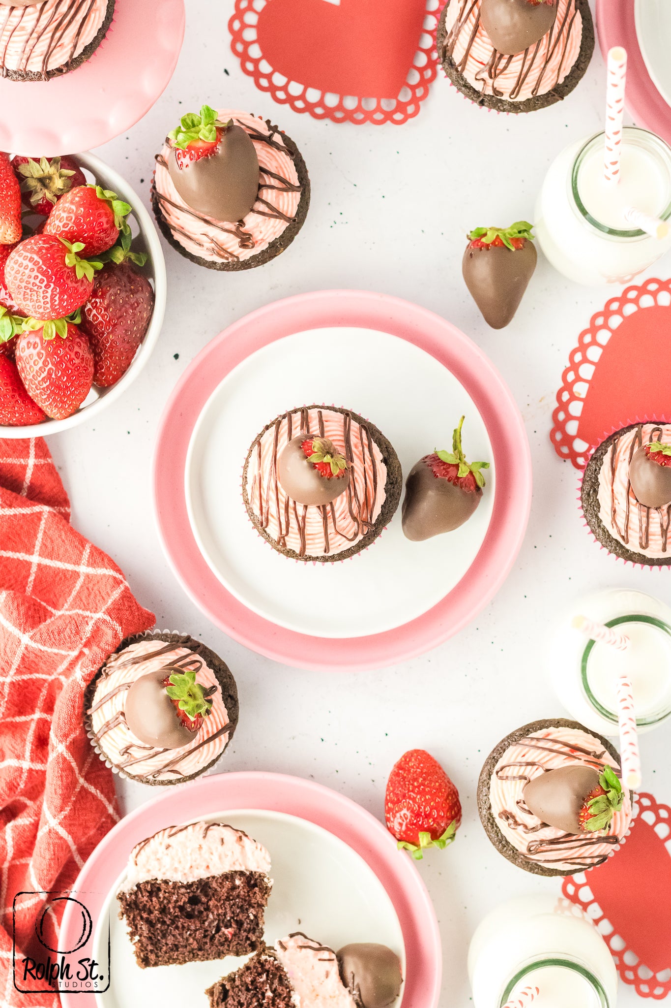 Exclusive Chocolate Dipped Strawberry Cupcakes