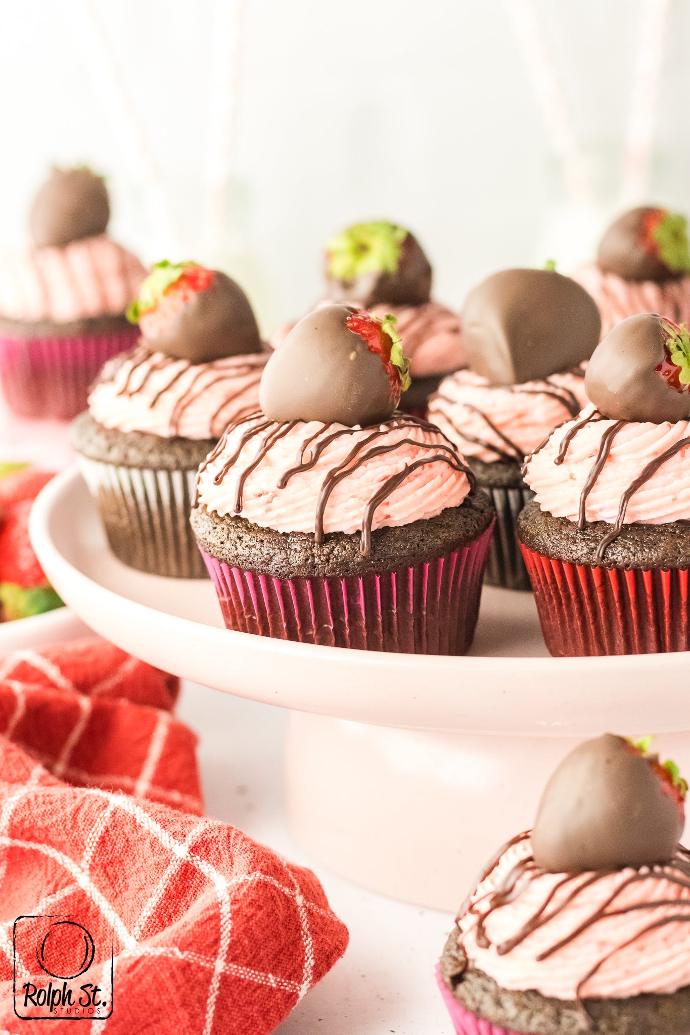 Exclusive Chocolate Dipped Strawberry Cupcakes