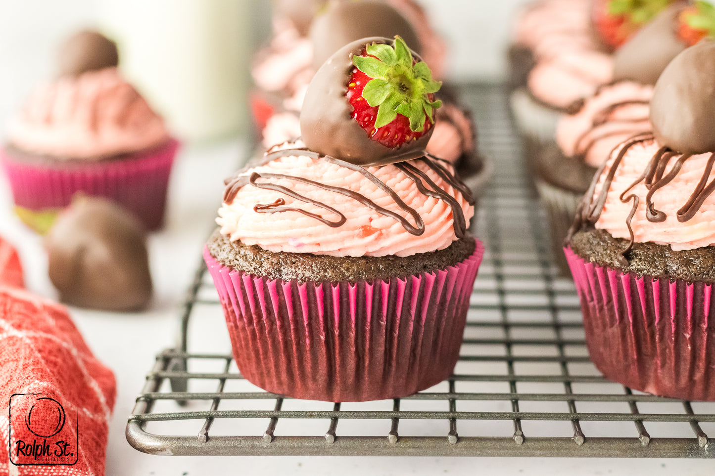 Exclusive Chocolate Dipped Strawberry Cupcakes