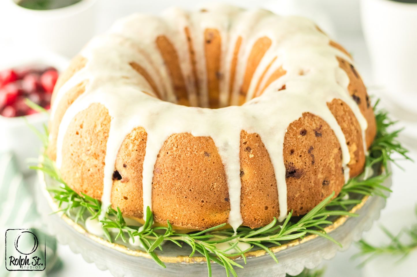 Exclusive Cranberry Bundt Cake with Orange Glaze