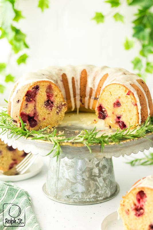 Exclusive Cranberry Bundt Cake with Orange Glaze