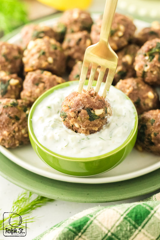 Exclusive Greek Meatballs with Tzatziki Sauce