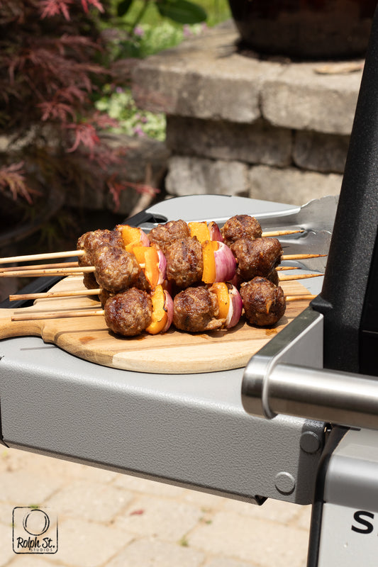Exclusive Grilled Meatball Skewers