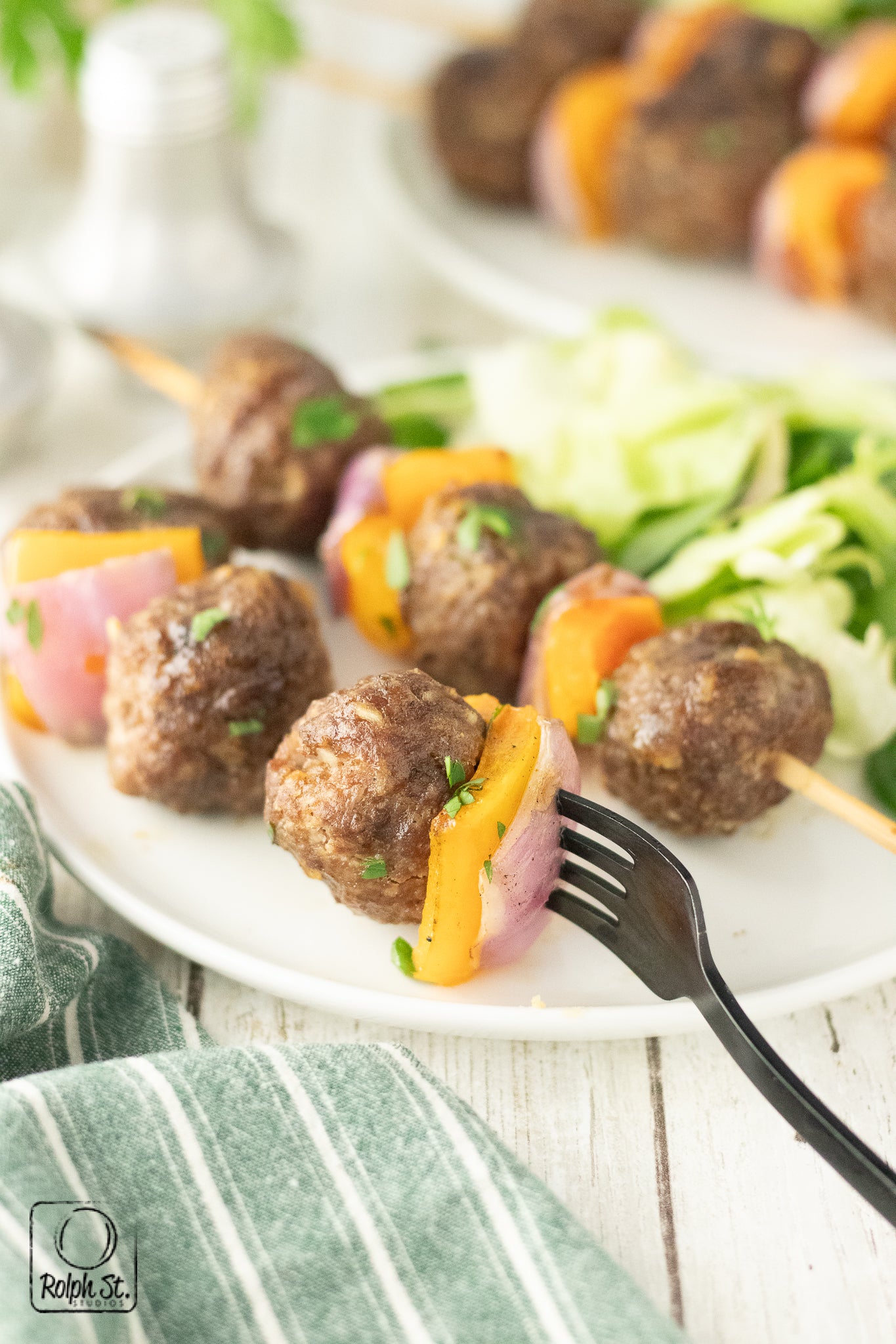 Exclusive Grilled Meatball Skewers